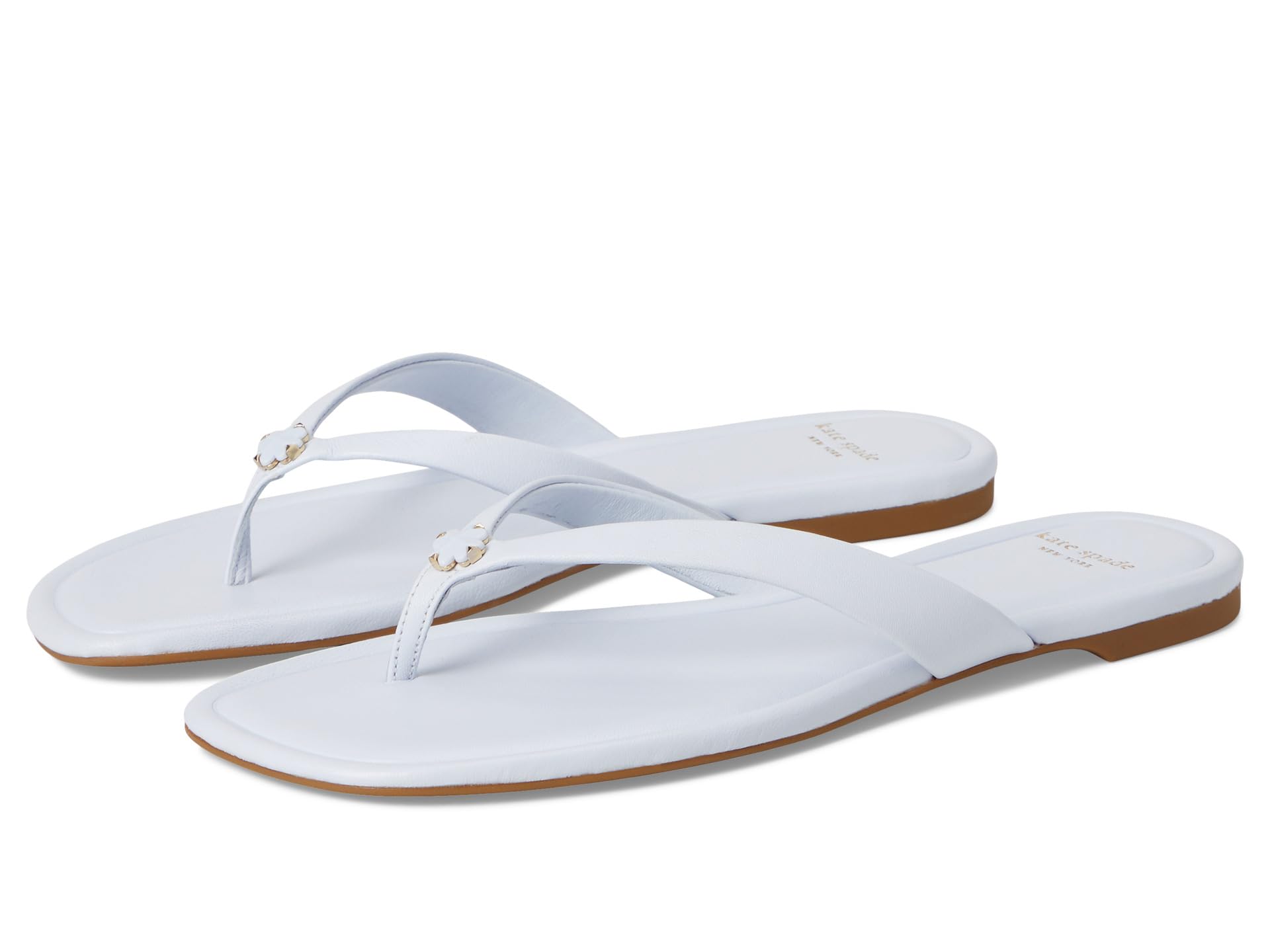 Spade Flower Smooth Leather Flip-Flop