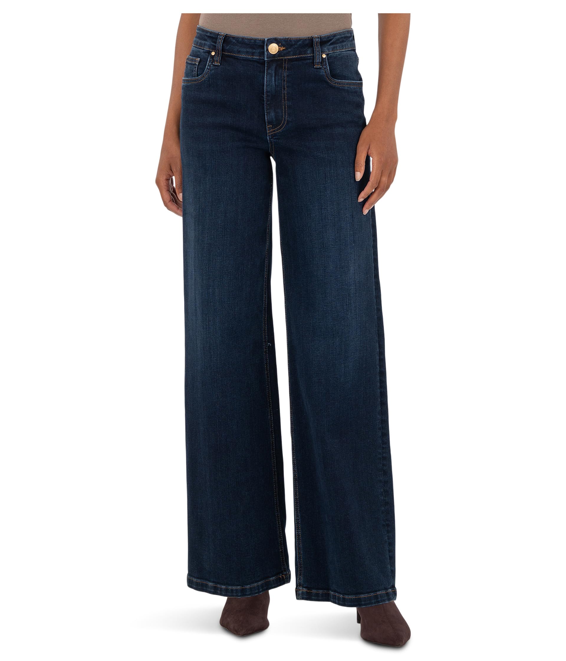 Jeans High-rise Wide Leg Clean Hem In Attributable