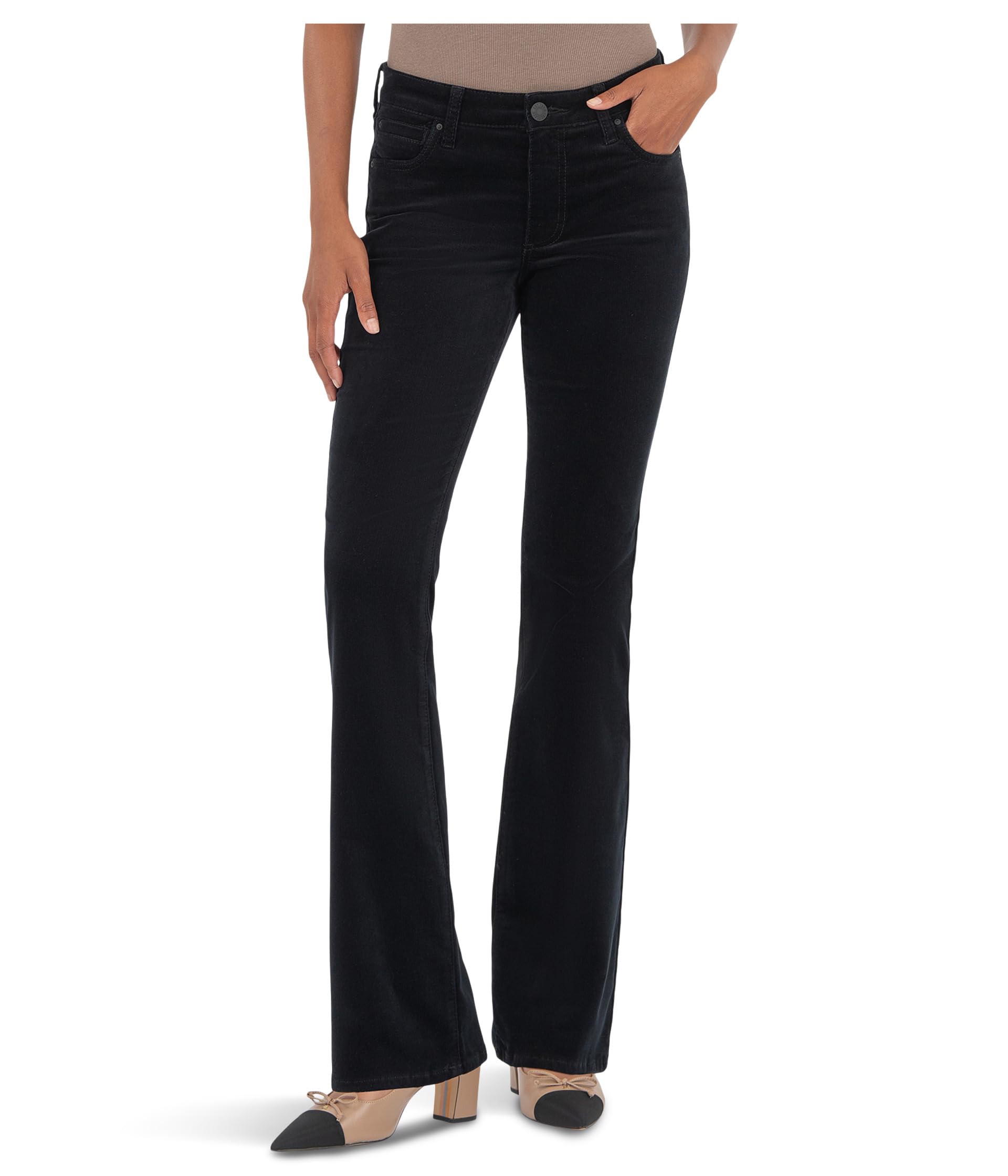 Natalie Corduroy Bootcut in Black