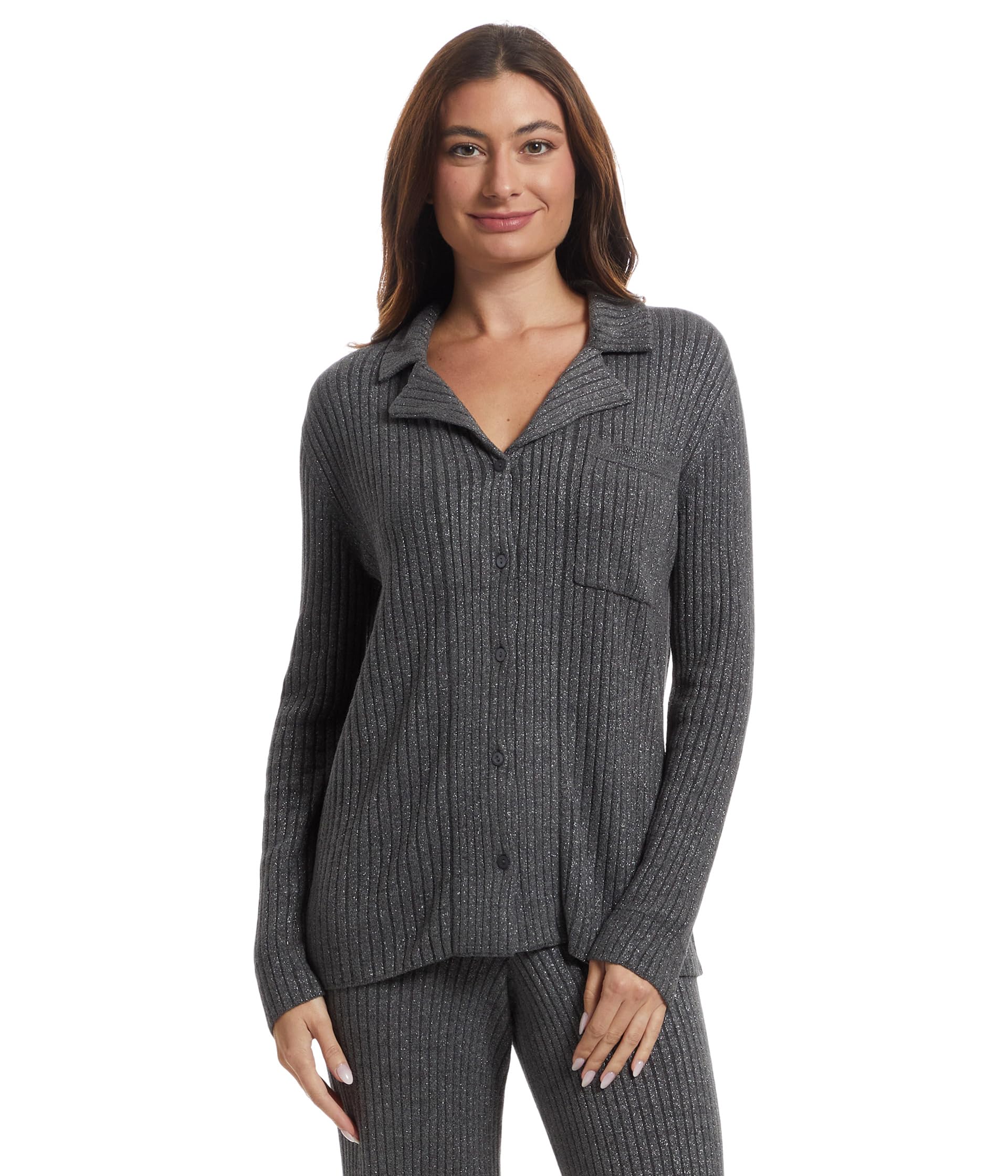 Рубашка CozyChic Ultra Lite® Lurex Rib Bottom Front