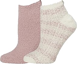 Cozychic ® Heathered Stripe Ankle Sock Set