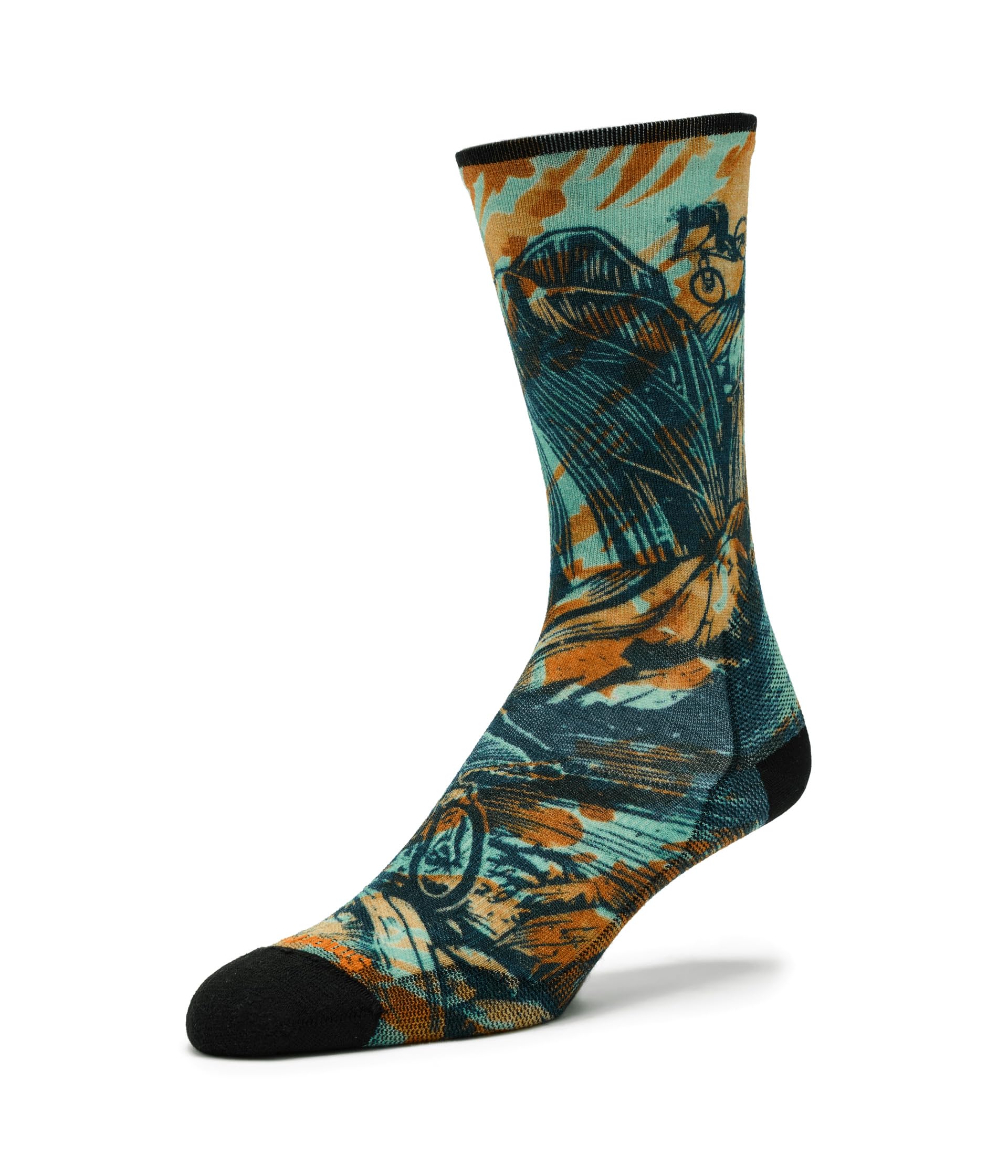 Bike Zero Cushion Rugged Ride Print Crew Socks
