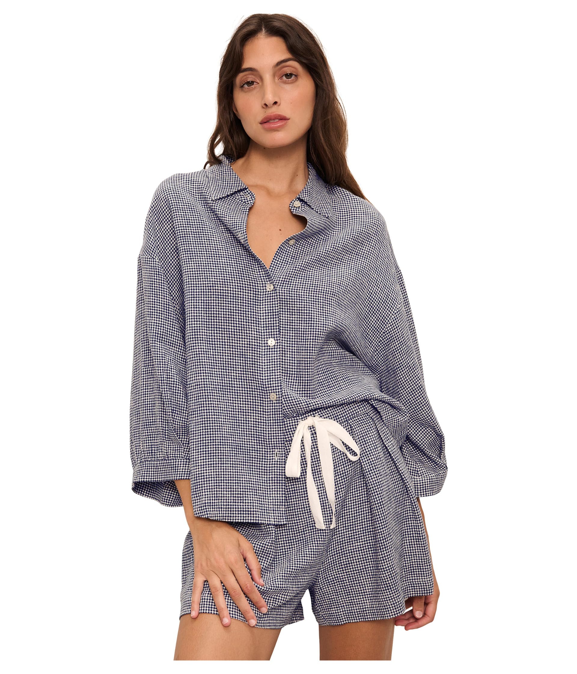 Linen Blend Relaxed Shorts