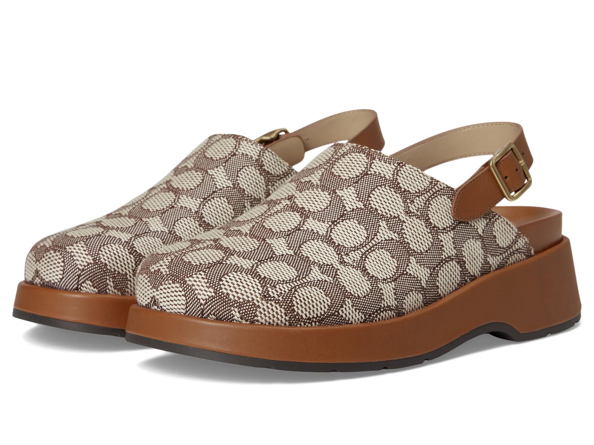 Sculpted C Platform Clog In Signature Textile Jacquard