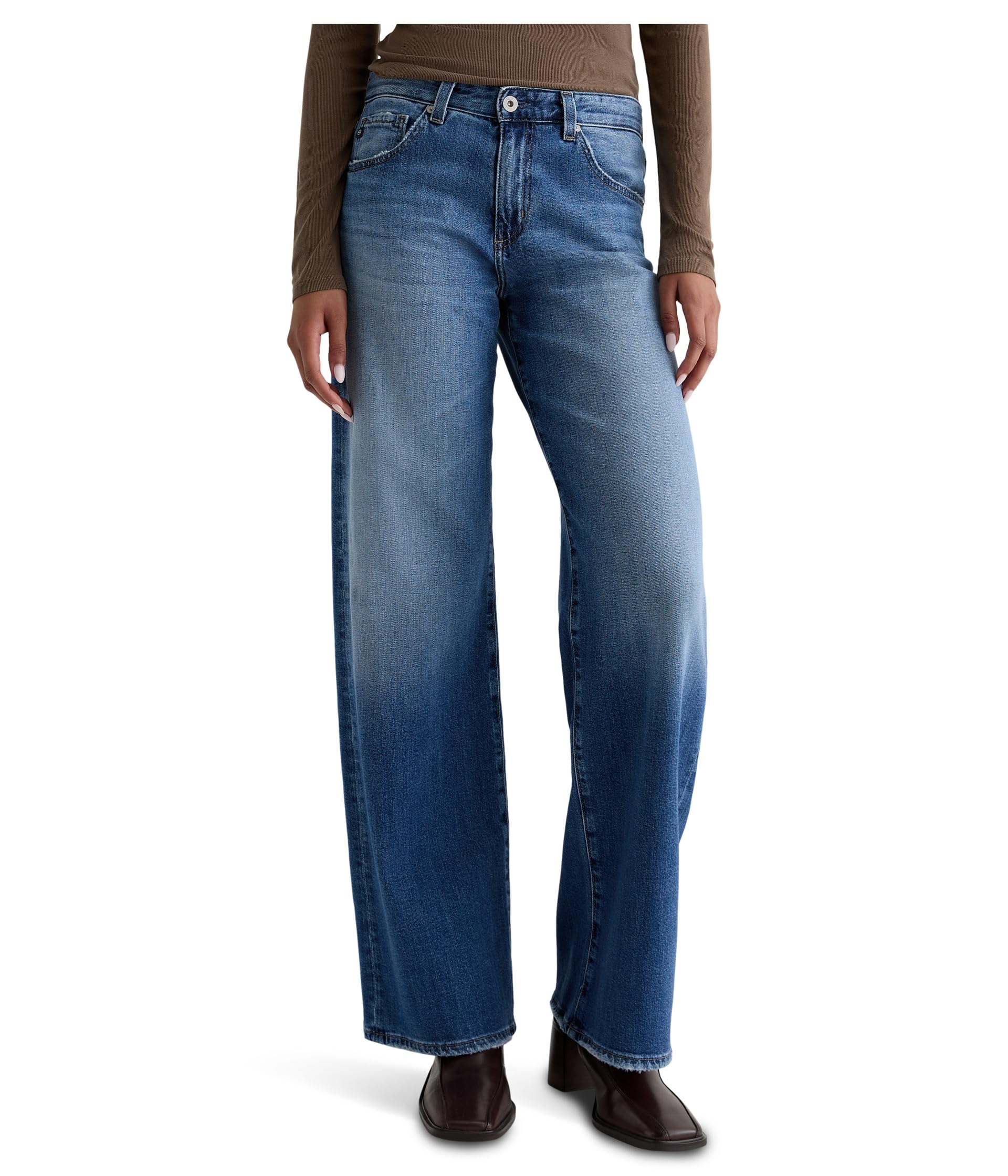 Adria Low Rise Baggy Wide Leg In Headline