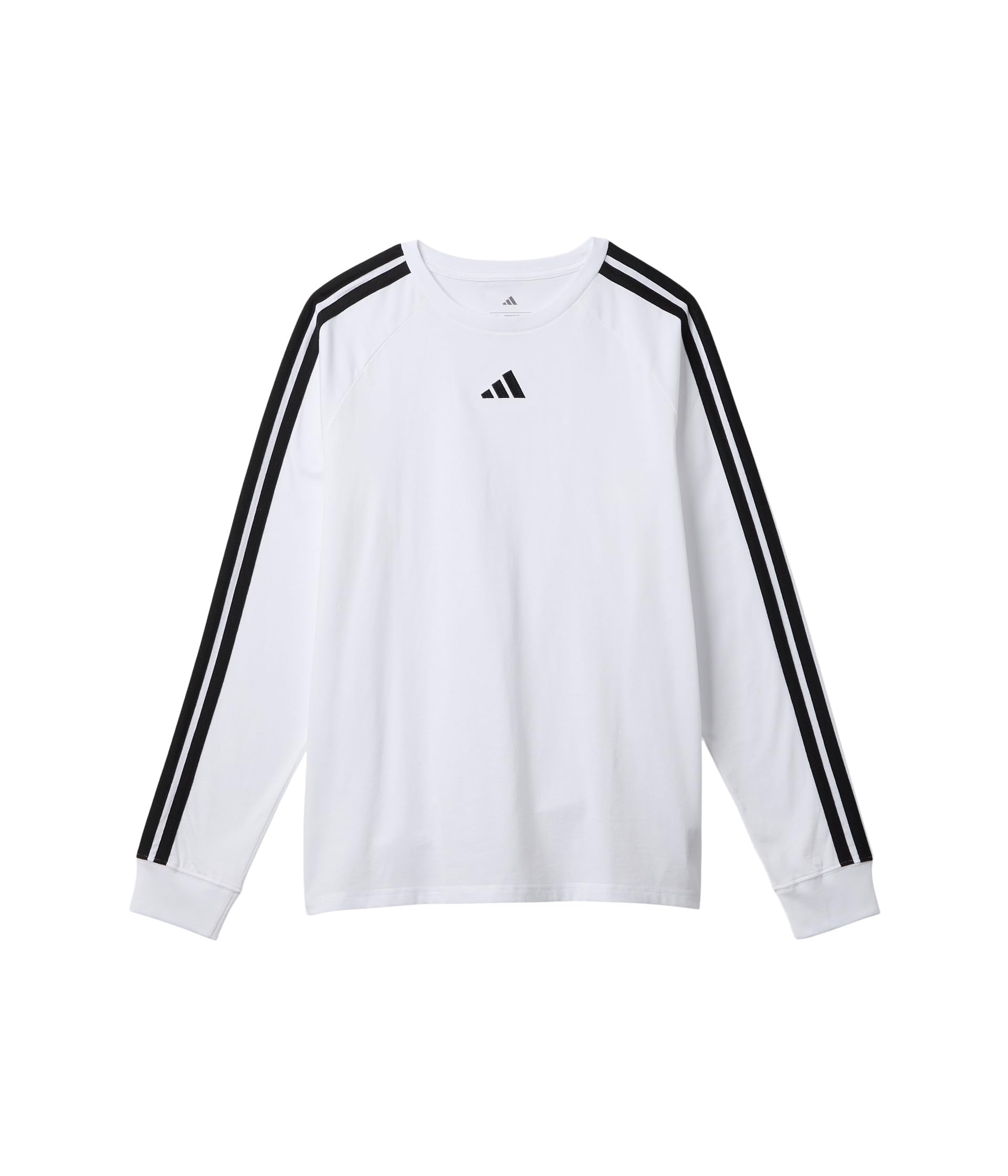 Small Embroidered Logo 3-Stripes Tee (Big Kid)