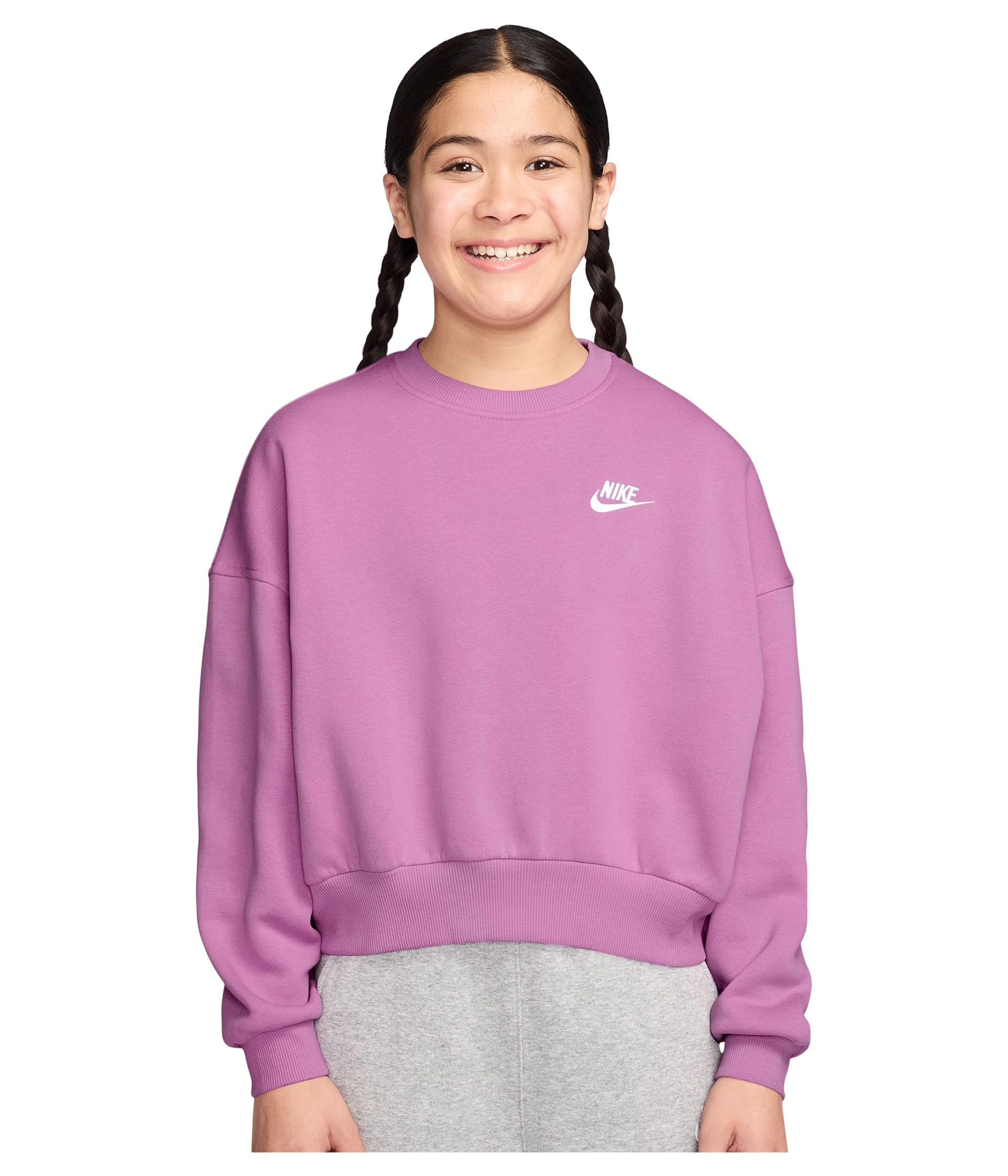 Свитшот с круглым вырезом из флиса Sportswear Club (Маленький ребенок/Старший ребенок)
