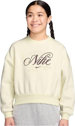 Свитшот Sportswear Club Fleece Boxy Crew Neck (Ребенок младшего возраста/Ребенок старшего возраста)