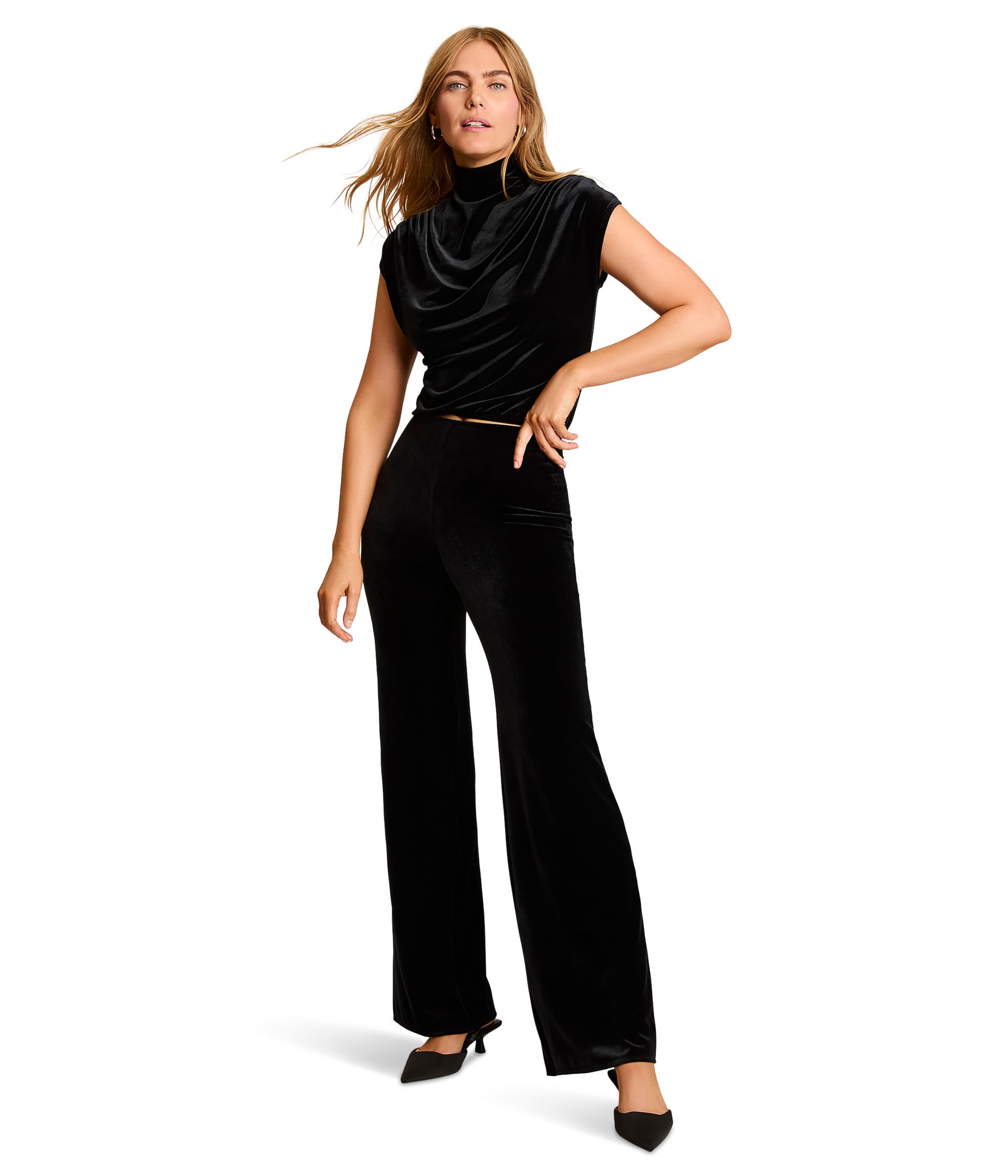 Velvet Wide Leg Pants