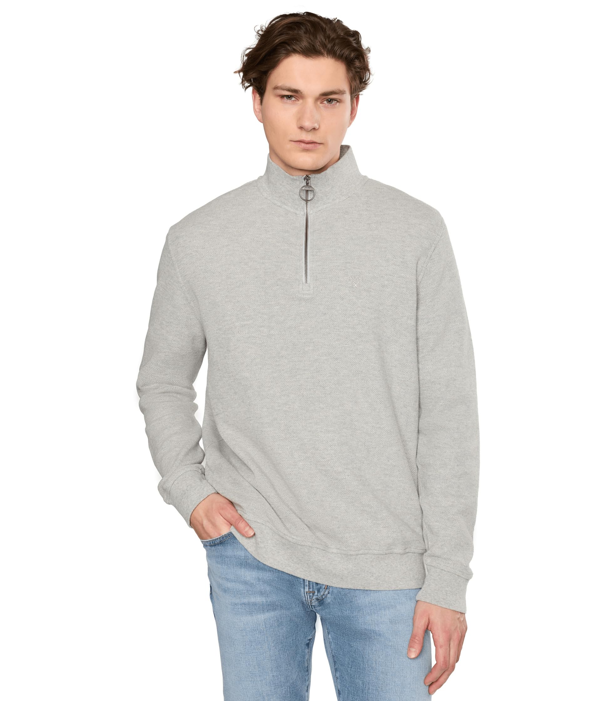 Pique Interlock Half Zip Sweatshirt