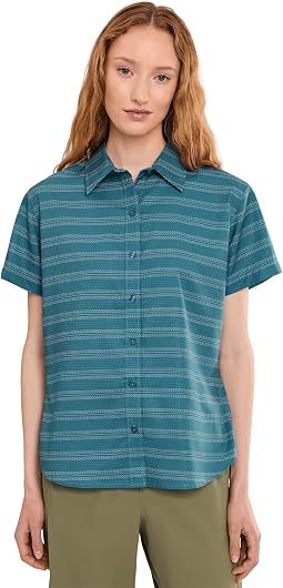 Emerald Blue Slight Stripe