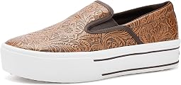 Brown Floral Emboss