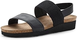 Shiny Black Leather/Black Elastic