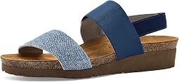 Denim Washed Suede/Navy Elastic