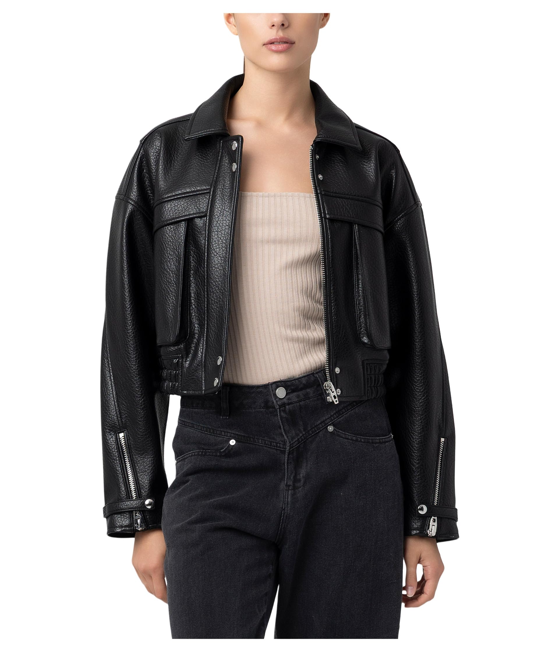Epic Moment Leather Bomber Jacket