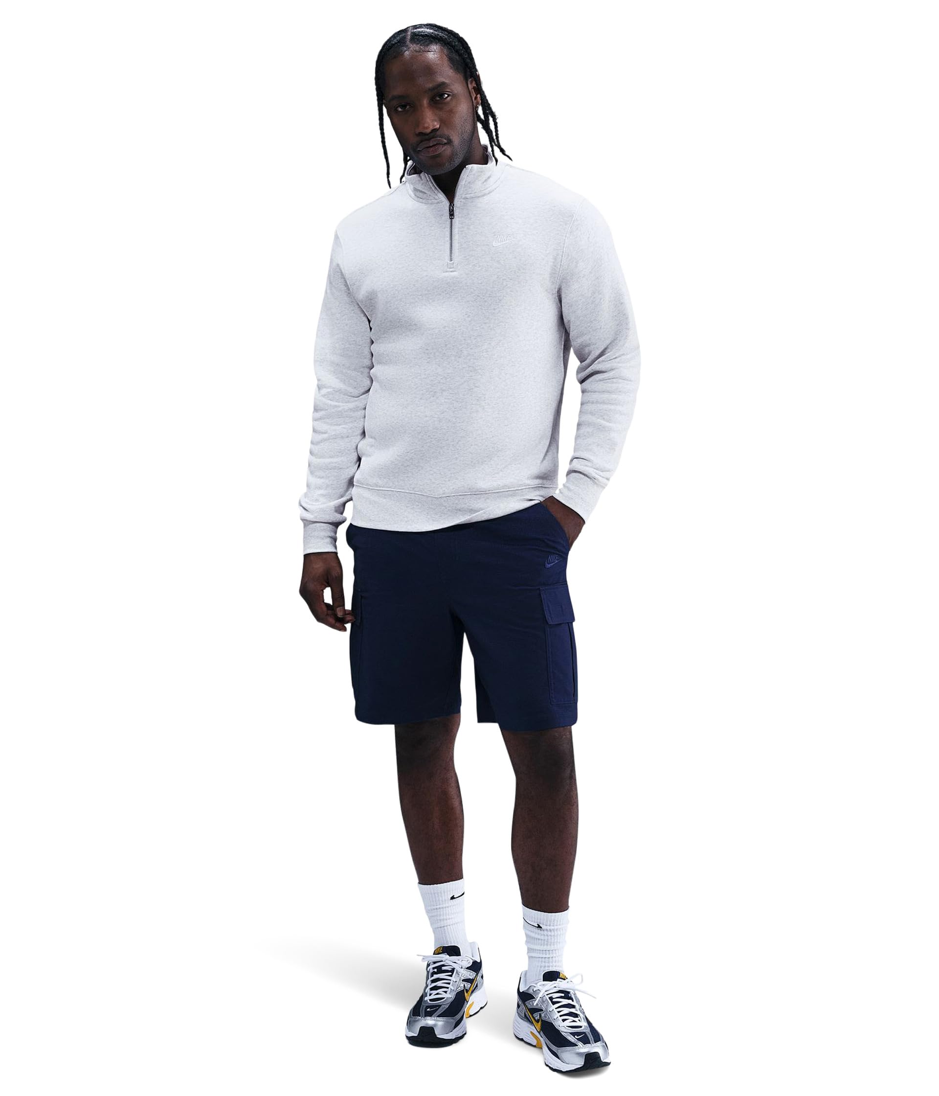 Флисовая кофта Sportswear Club с полузастегивающимся воротником