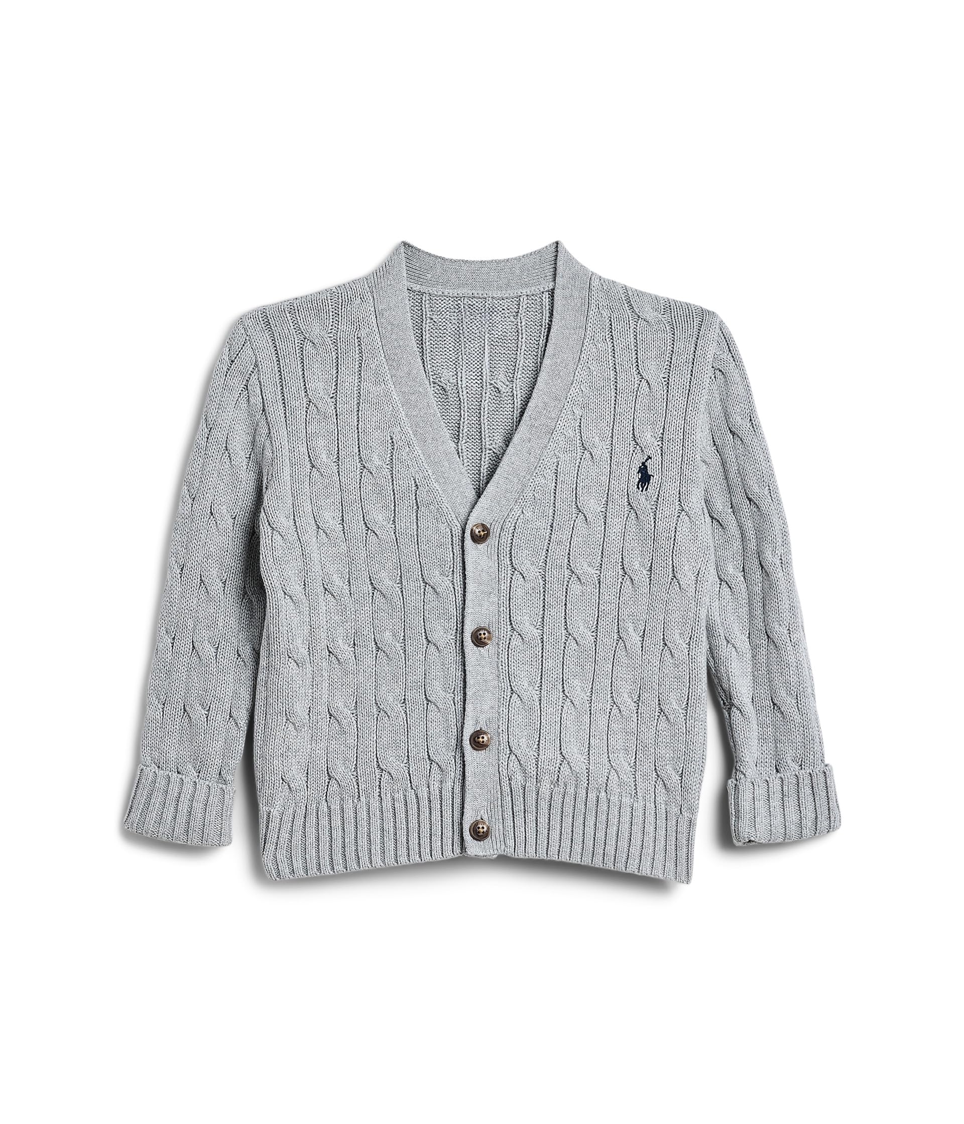 Cable-Knit Cotton V-Neck Cardigan (Infant)