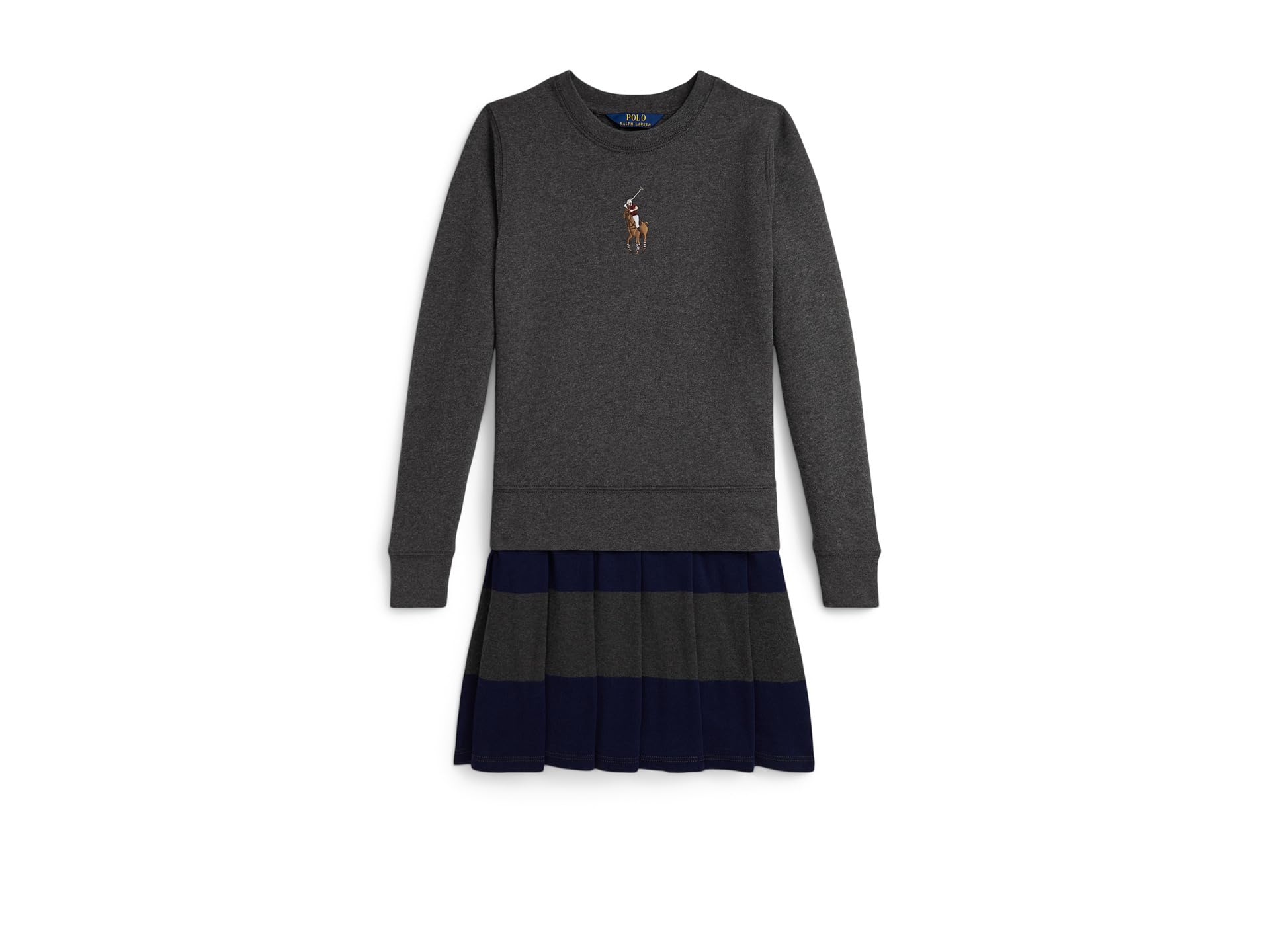 Big Pony Fleece Sweatshirt Dress (Big Kid)