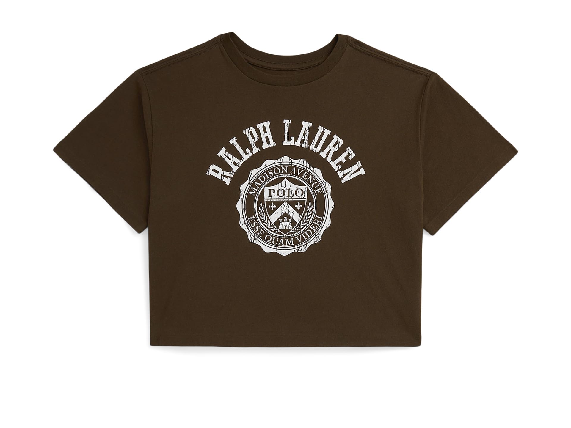 Logo Crest Cotton Jersey Boxy Tee (Big Kid)