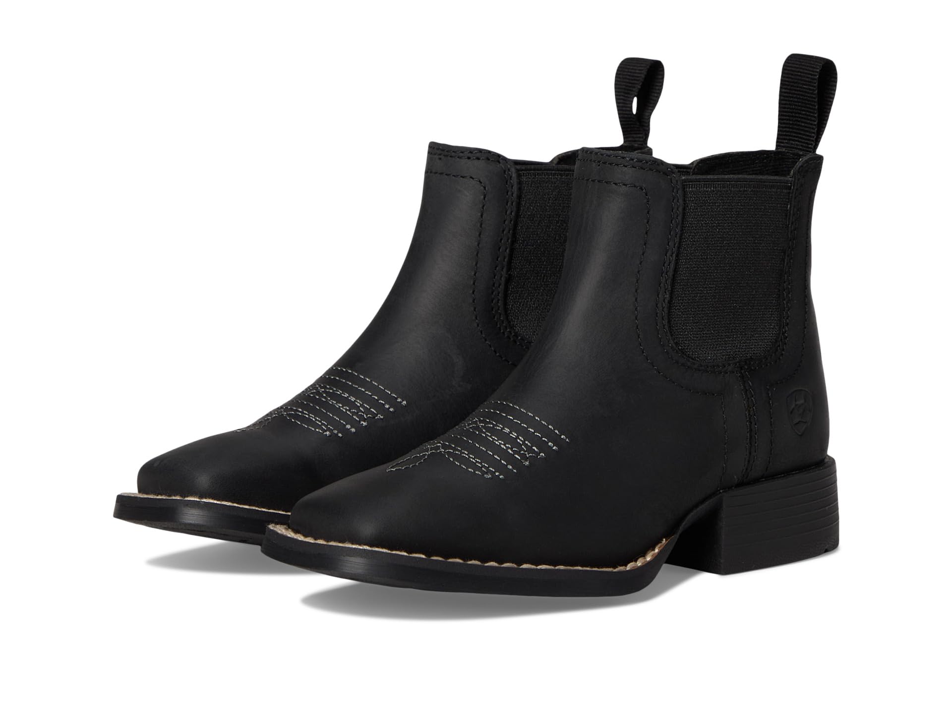Booker Chelsea Wide Square Toe Western Boots (Toddler/Little Kid/Big Kid)