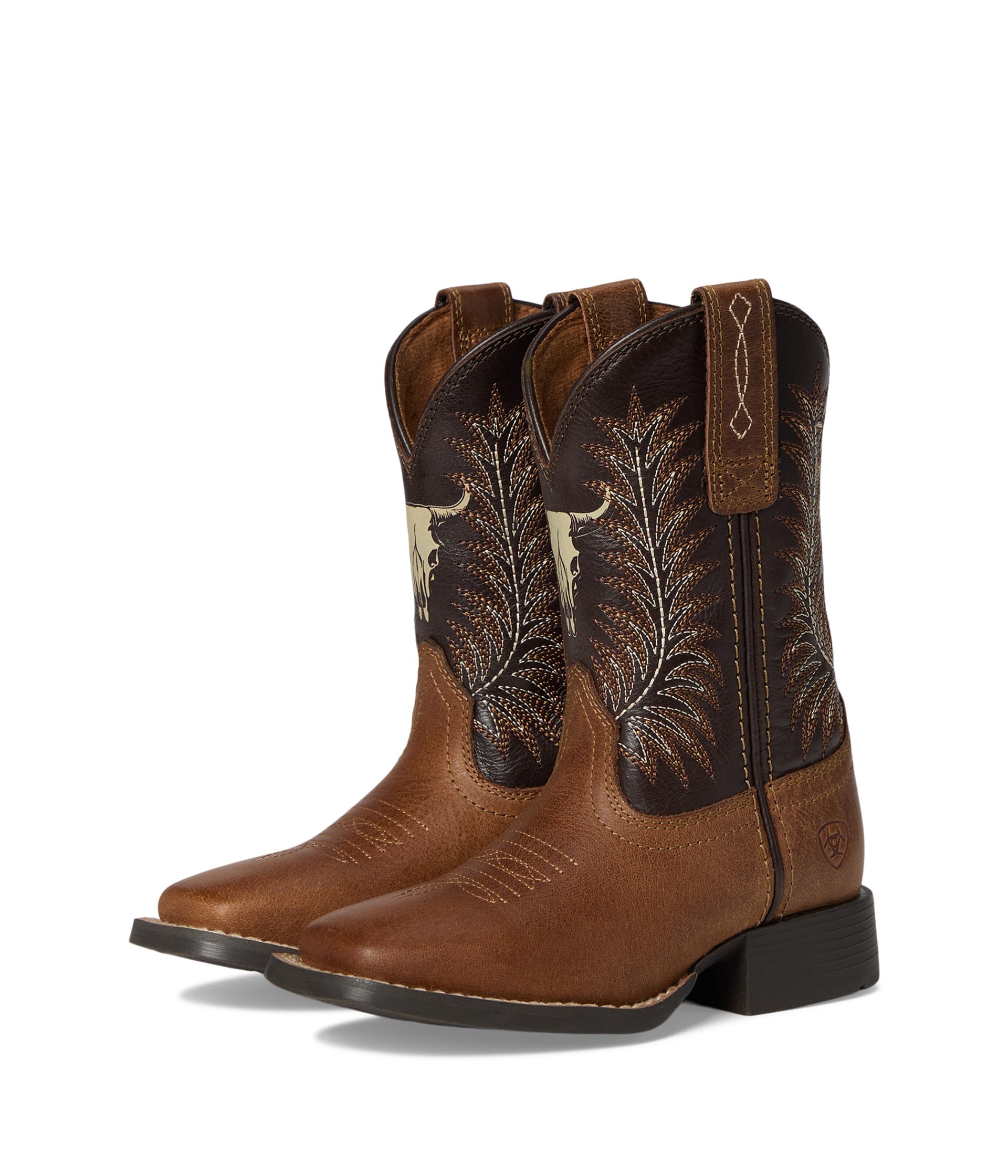Stampede Medium Square Toe Western Boots (Toddler/Little Kid/Big Kid)