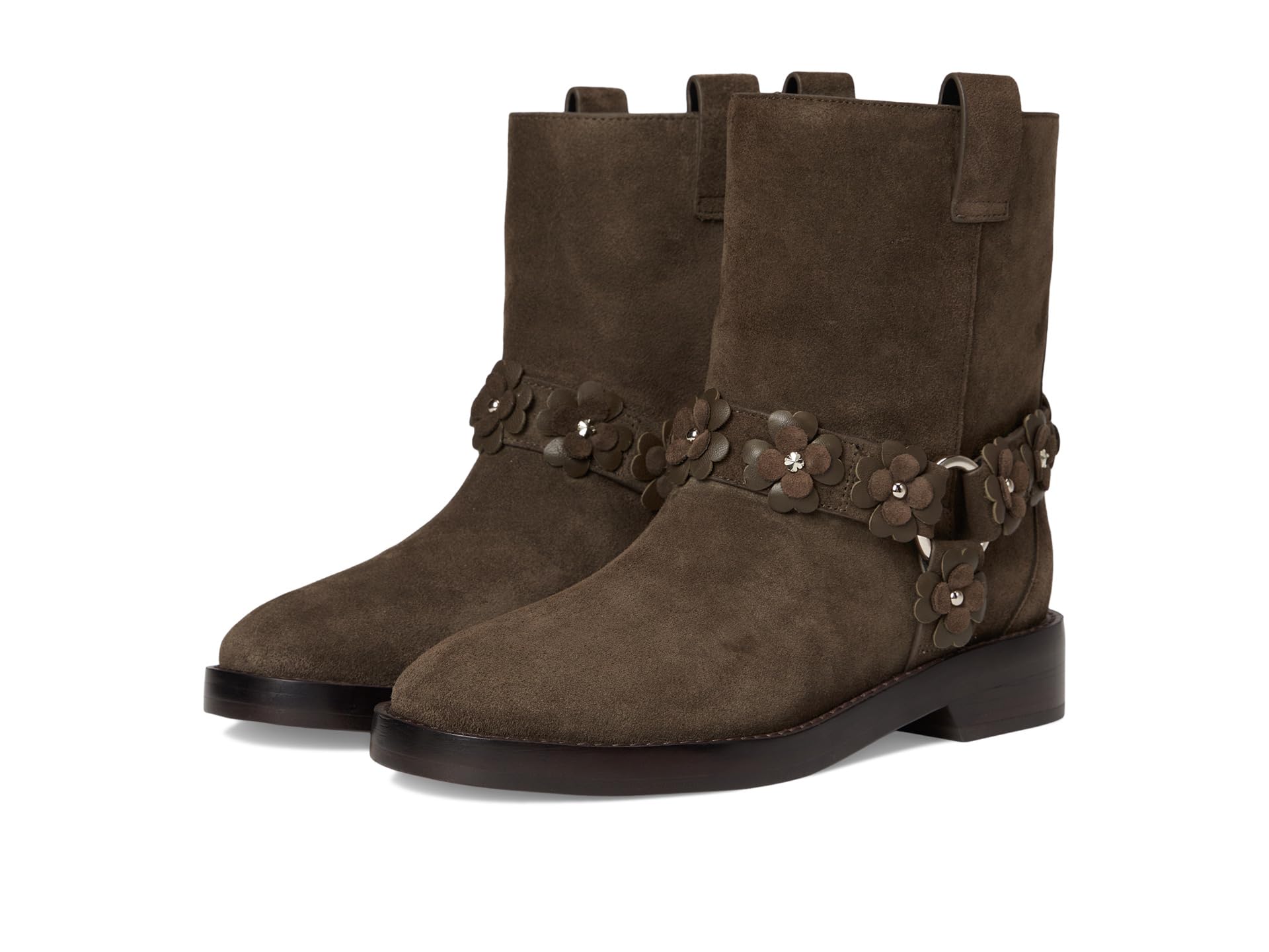 Spade Flower Garden Suede Moto Boots