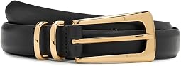 Elongated-Buckle Belt in Suede