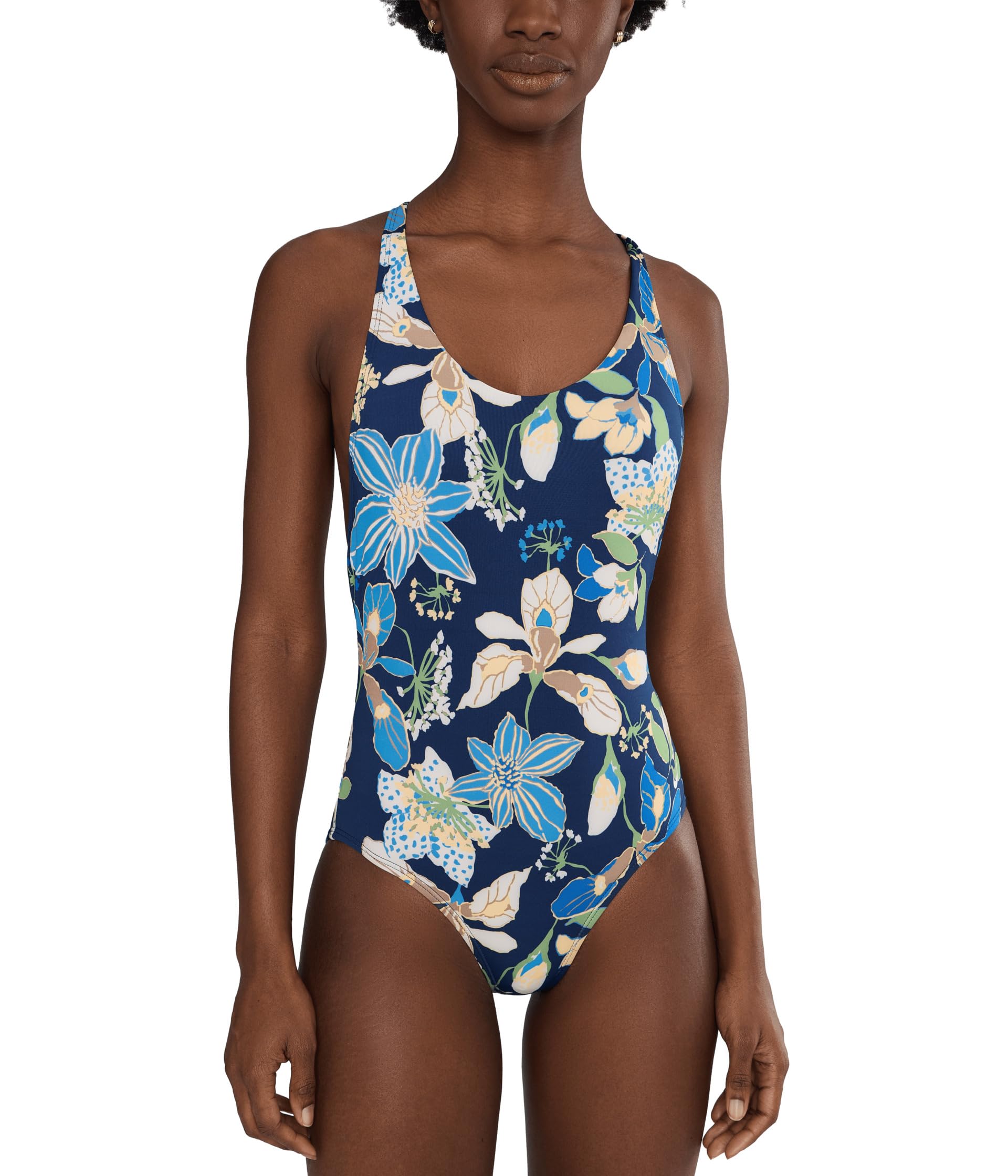 Hot House Floral Scoop Neck One Piece