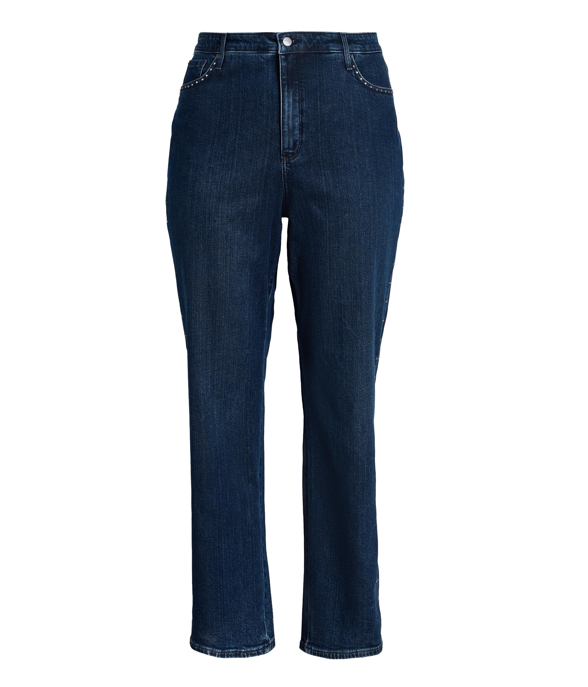 Plus Size Brooke Loose Rhinestone Jeans in Louvre Sapphire