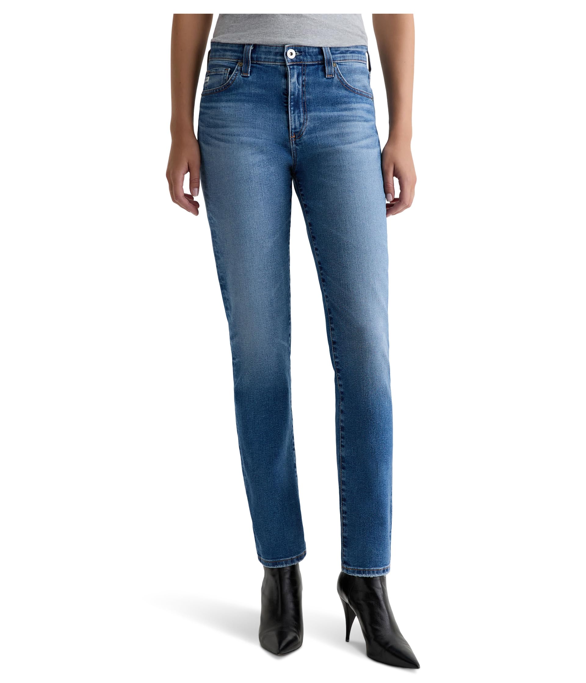 Mari Mid Rise Slim Straight Jean