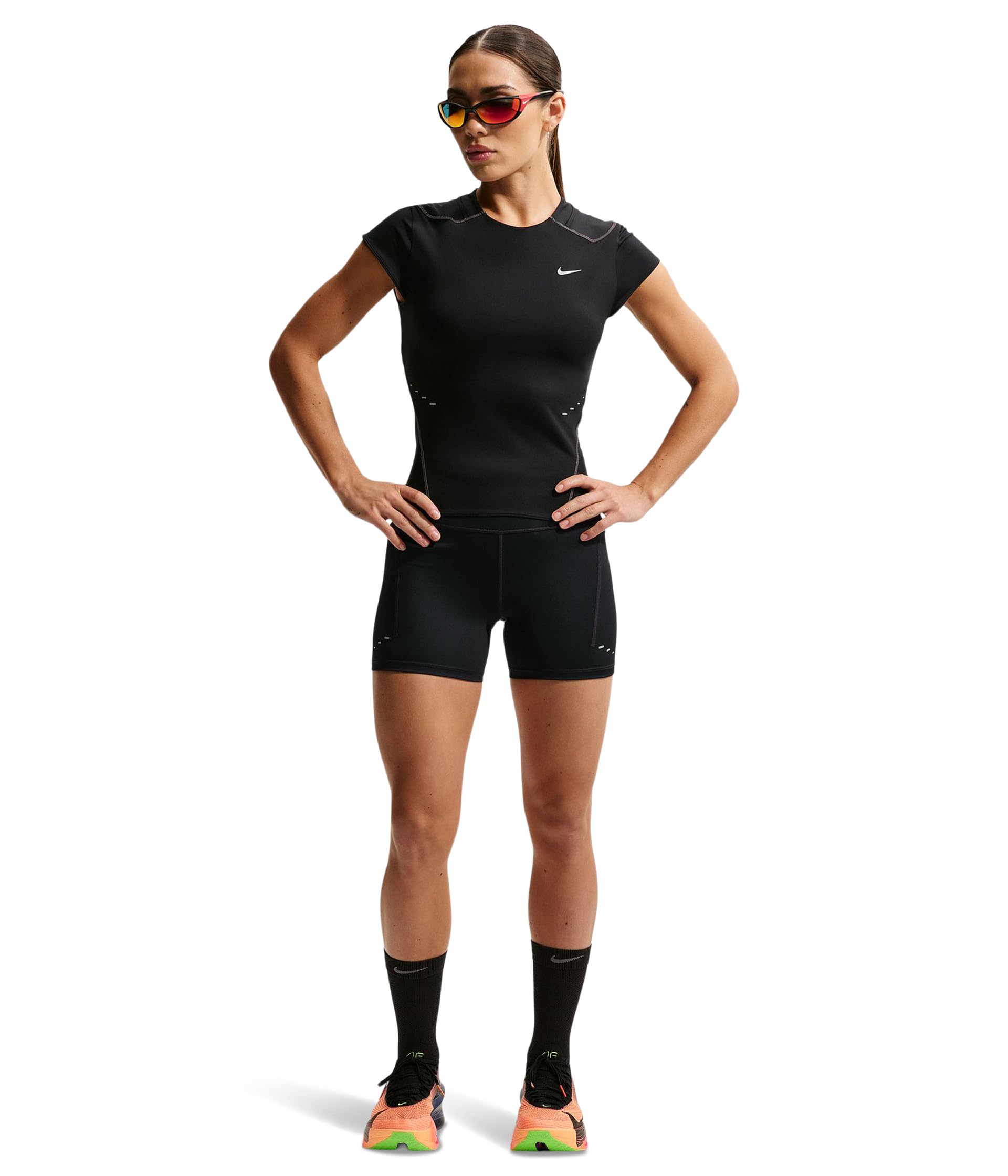 4" Swift High-Waisted Tight Running Shorts with Pockets