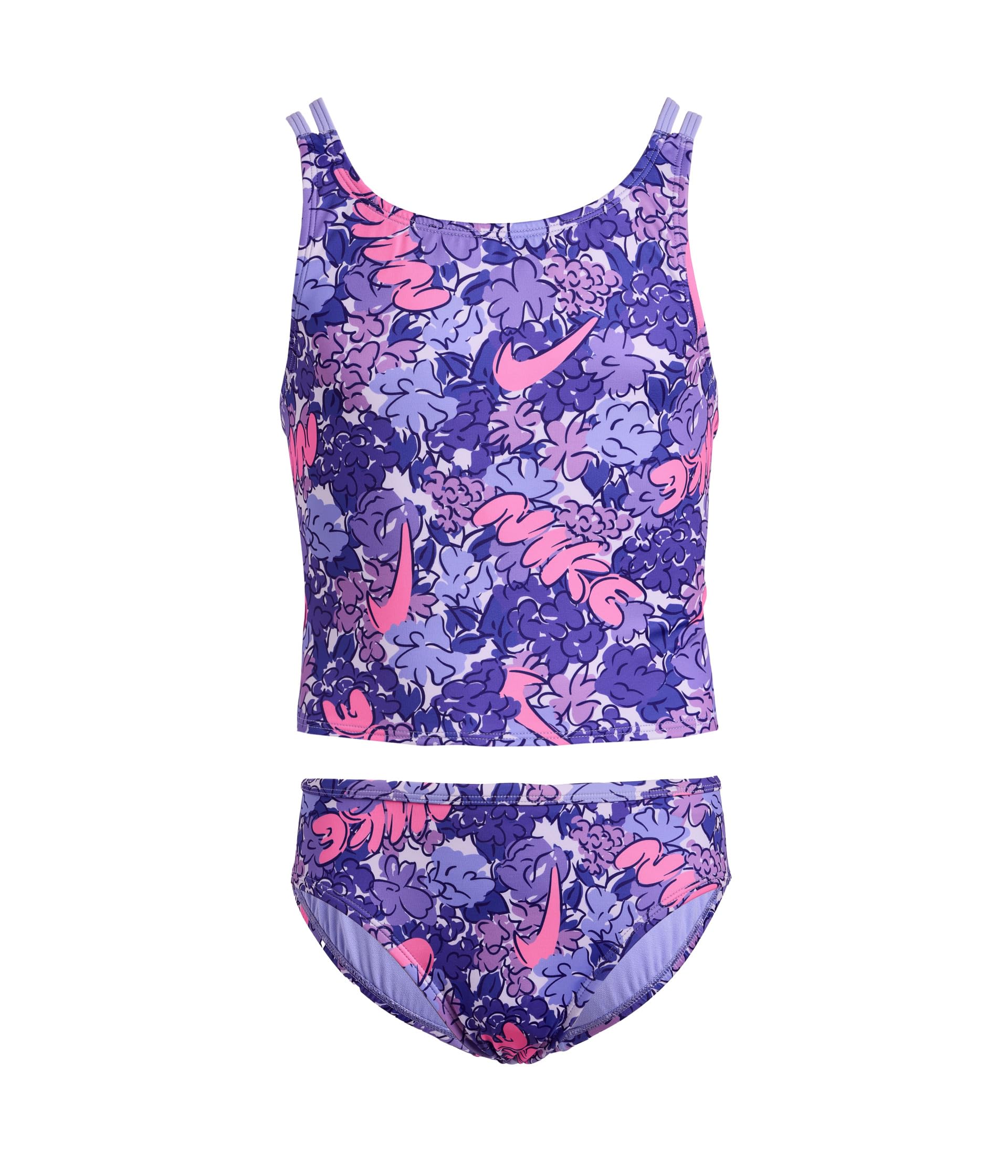 Doodle Floral Spiderback Midkini Set (Big Kid)