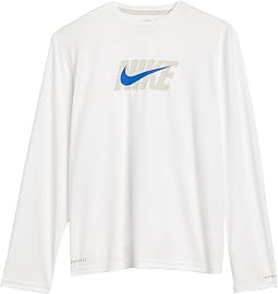 Топ с длинным рукавом Hydroguard Swoosh Over Dri-Fit UV Long Sleeve Top (для маленьких детей/детей старшего возраста)