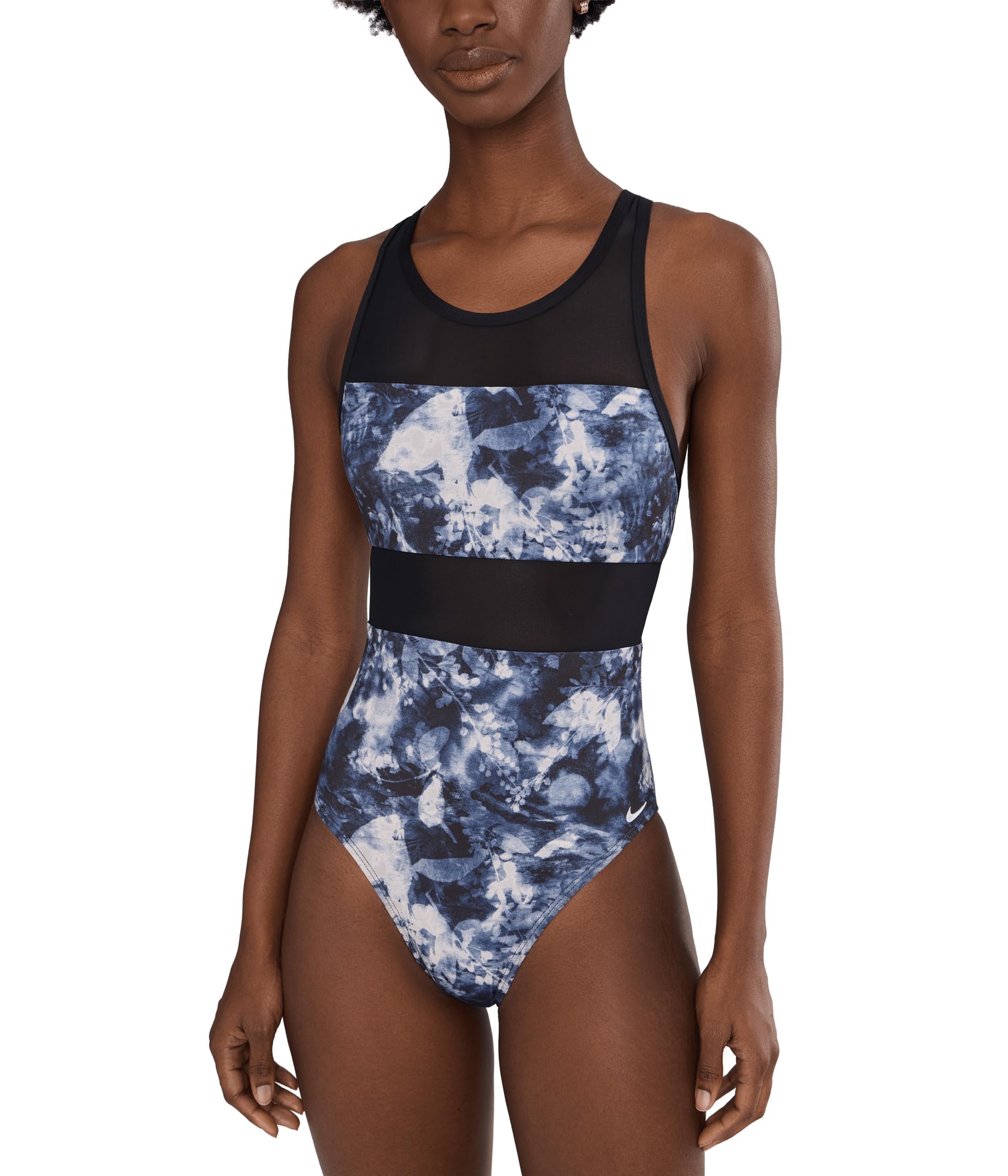 Frozen Floral V-back One Piece