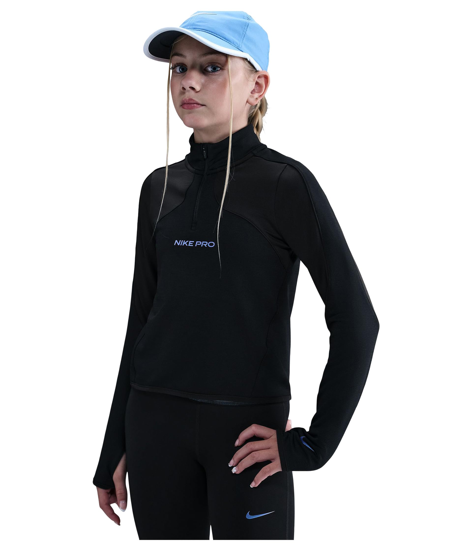 Pro Therma-FIT 1/2-Zip Long Sleeve Top (маленький ребенок/старший ребенок) верхняя одежда