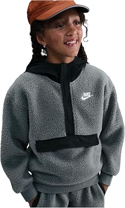 Sportswear Club Fleece Loose 1/4-Zip Hoodie (Little Kid/Big Kid)