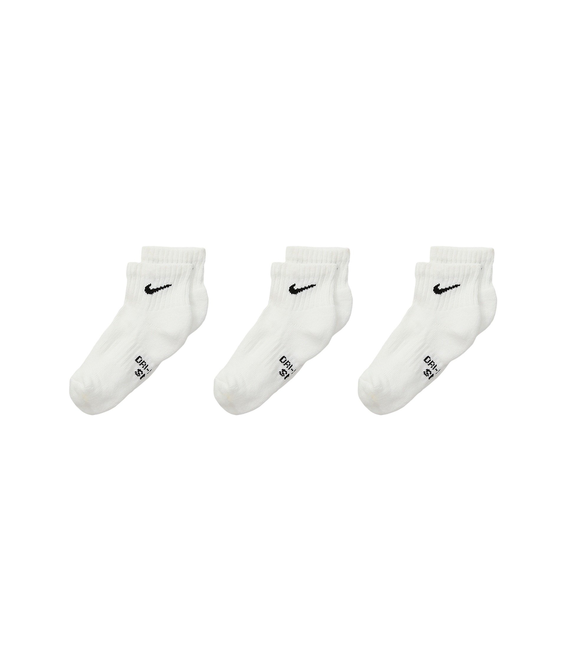 Performance Cushioned Dri-FIT™ Quarter Training Socks 6-Pair Pack (Little Kid/Big Kid)