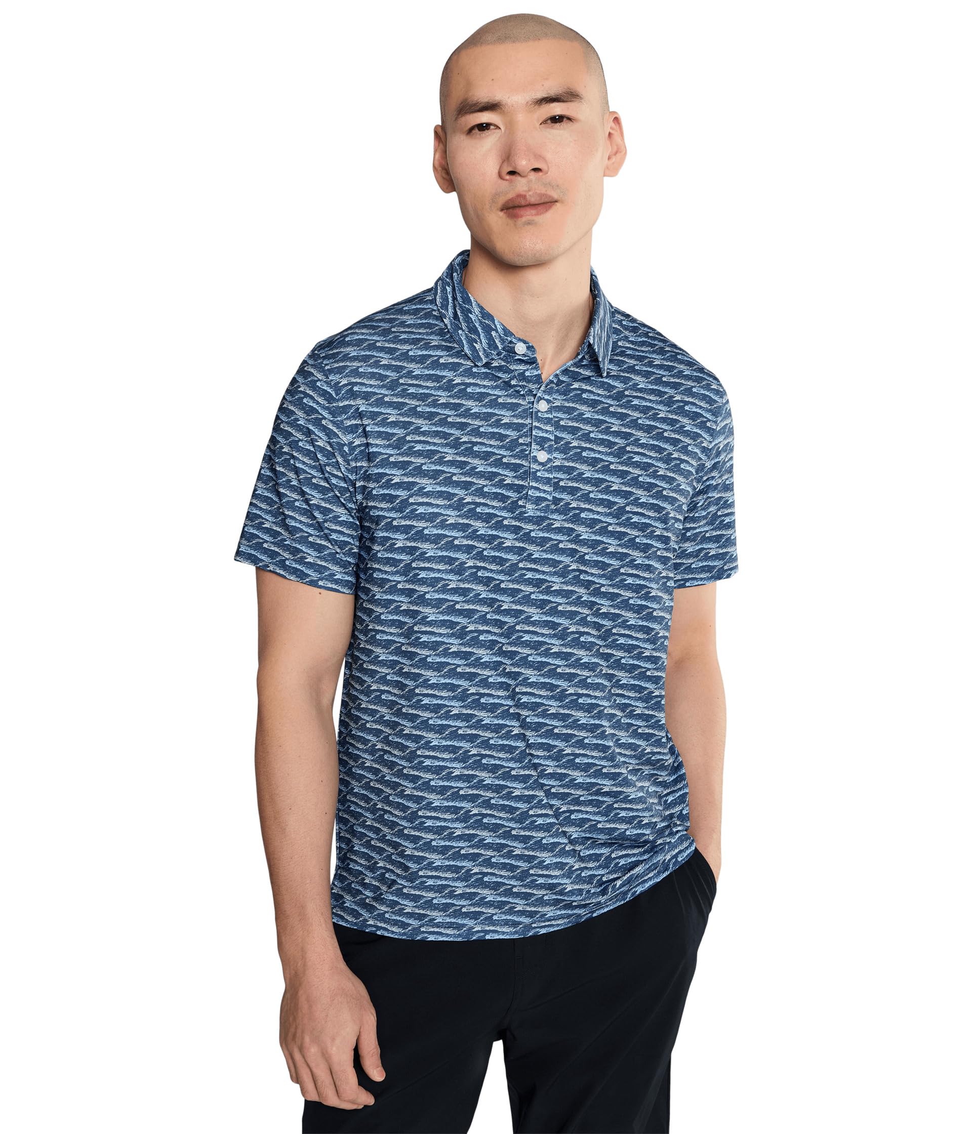 Comfort Stretch Performance Party Polo Short Sleeve Print