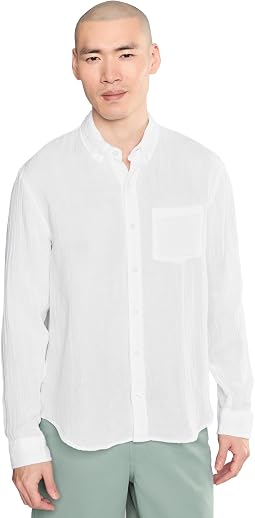 Cloud Gauze Shirt Long Sleeve Slightly Fitted Regular