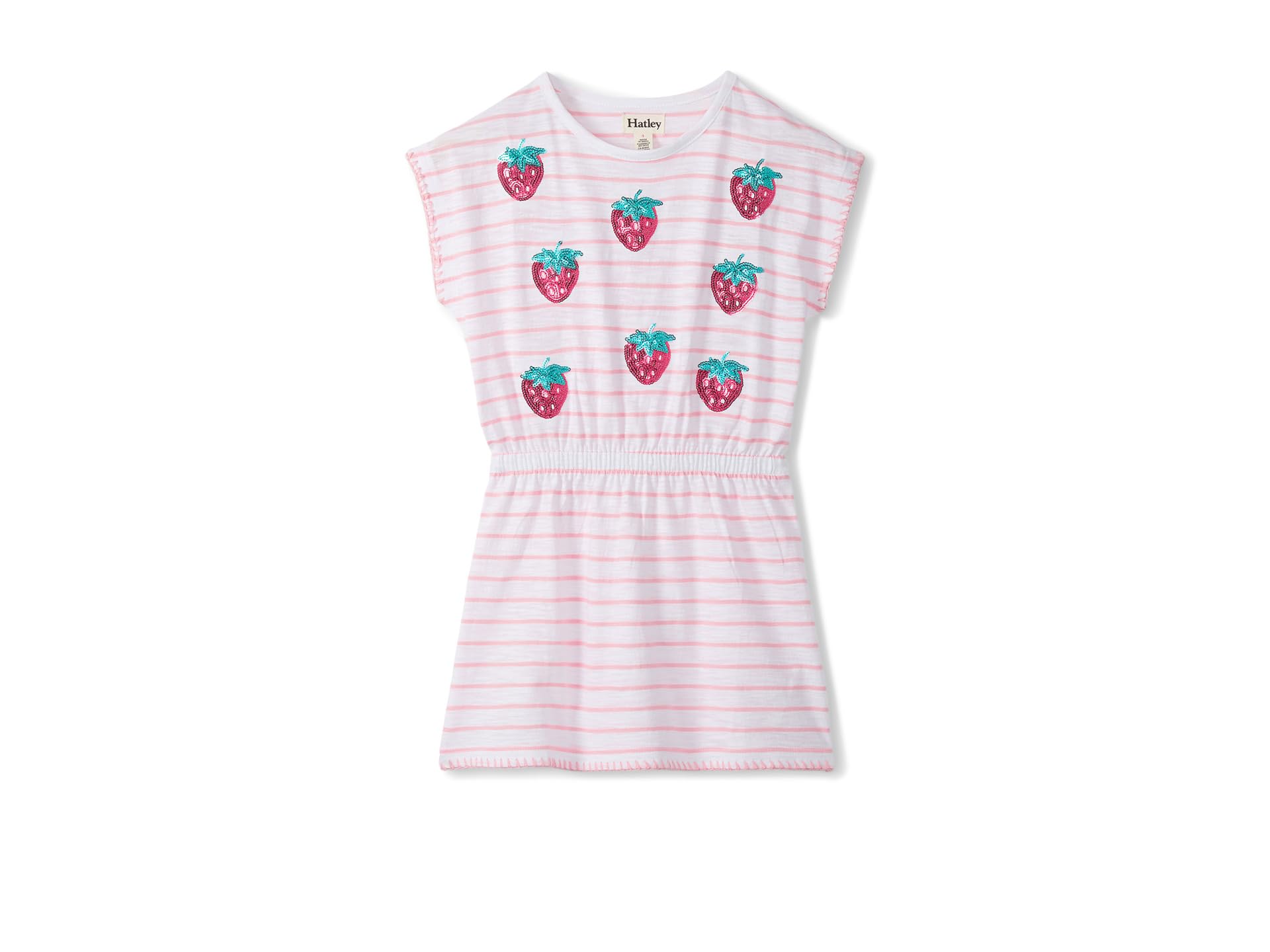 Платье с завышенной талией и полосками Strawberry Stripes (малыш/маленький ребенок/большой ребенок)