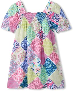 Mix-up Patch Work Smocked Dress (Toddler/Little Kid/Big Kid)