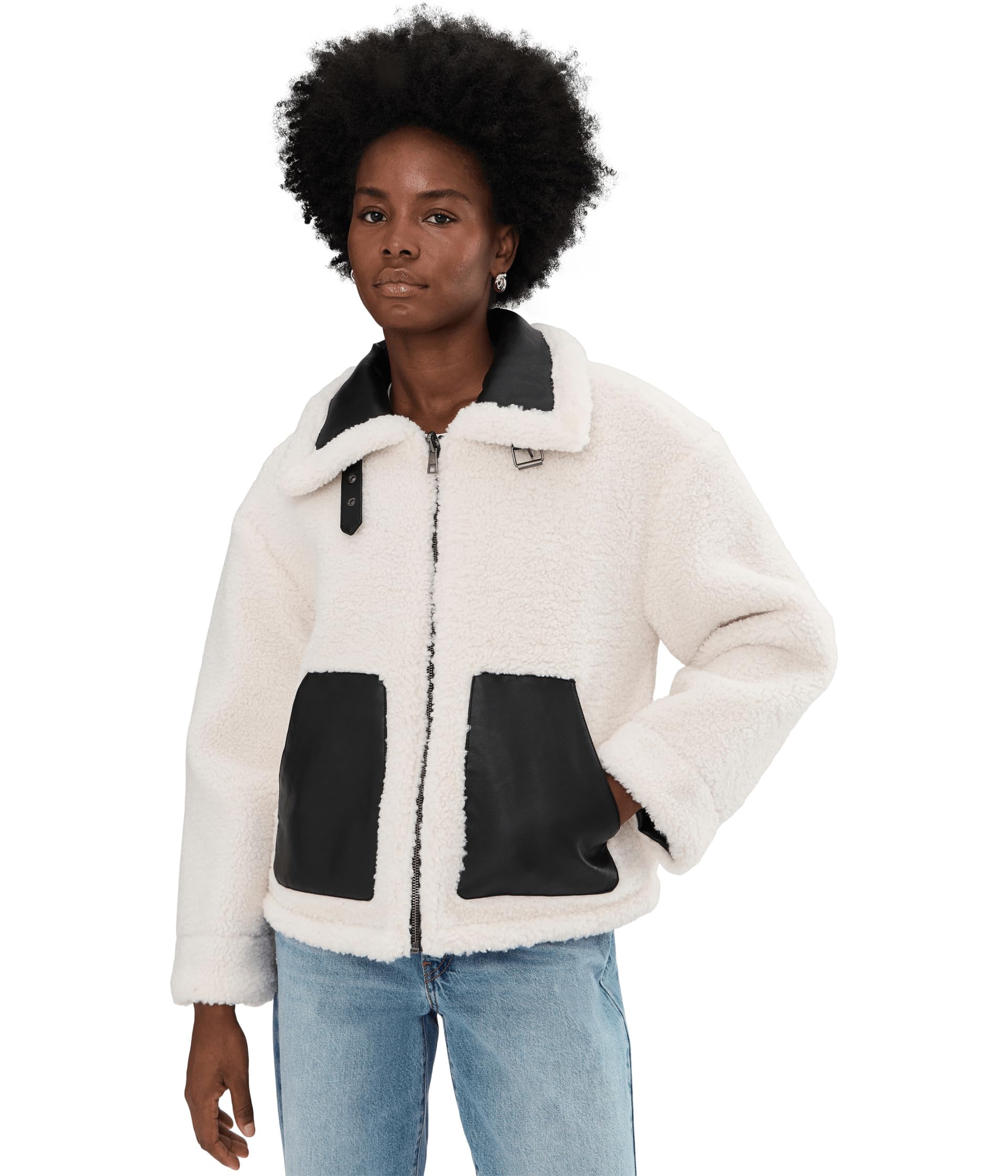 Короткая куртка Reversible Sherpa Faux Leather