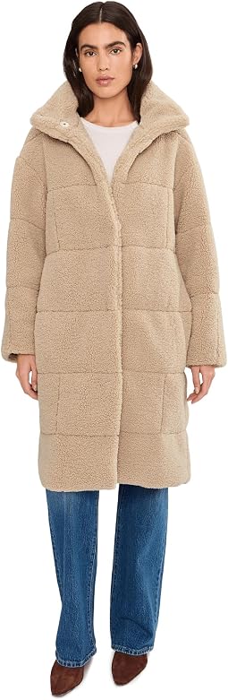 Long Length Quilted Teddy Jacket