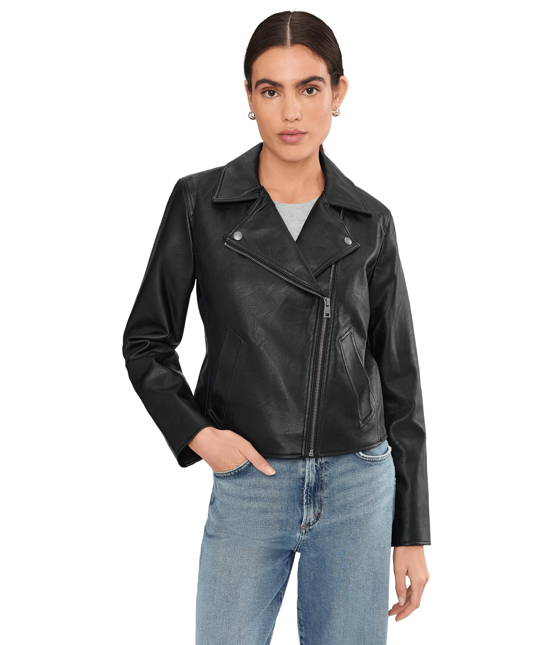 Moto Jacket With Welt Pockets