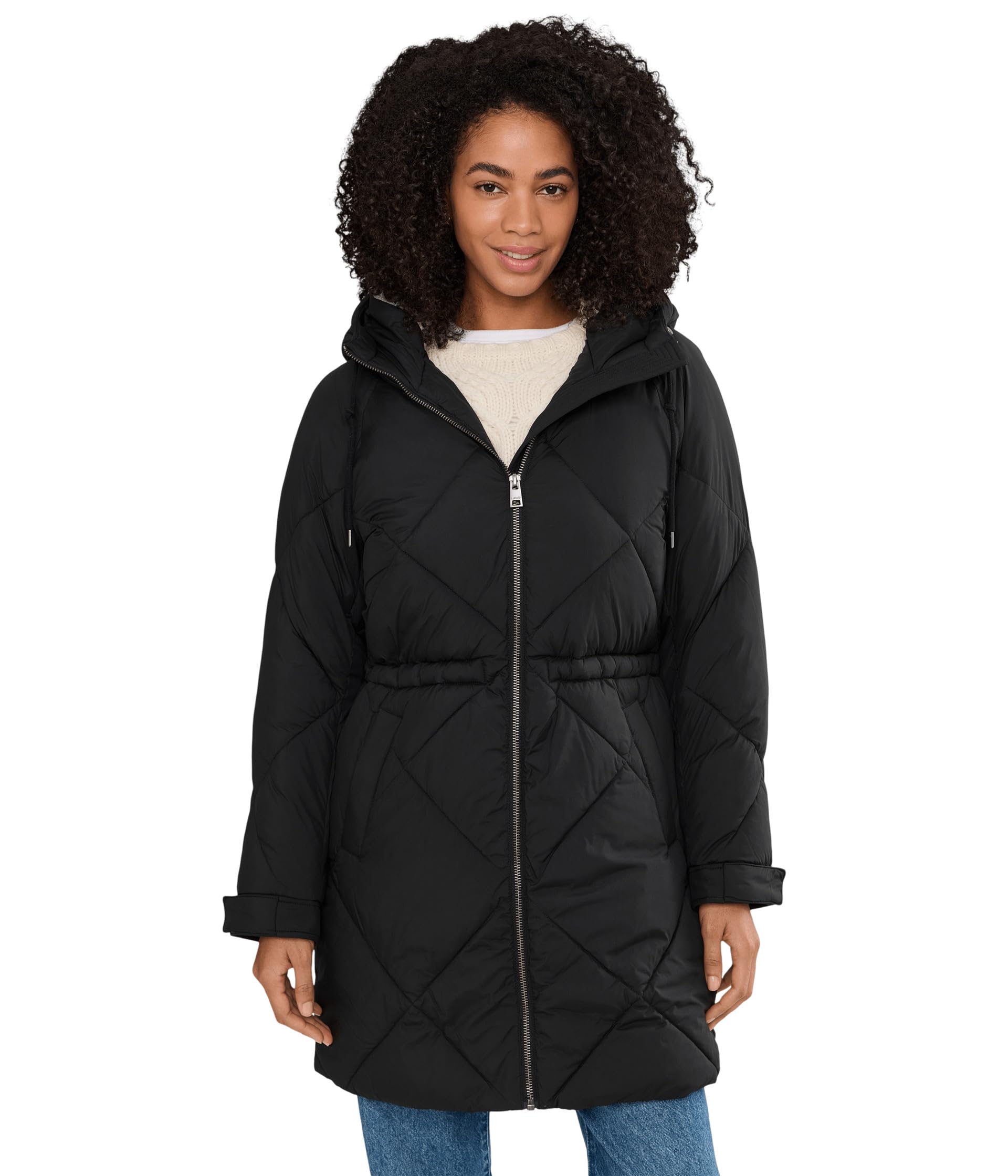 Quilted Long Parka Jacket