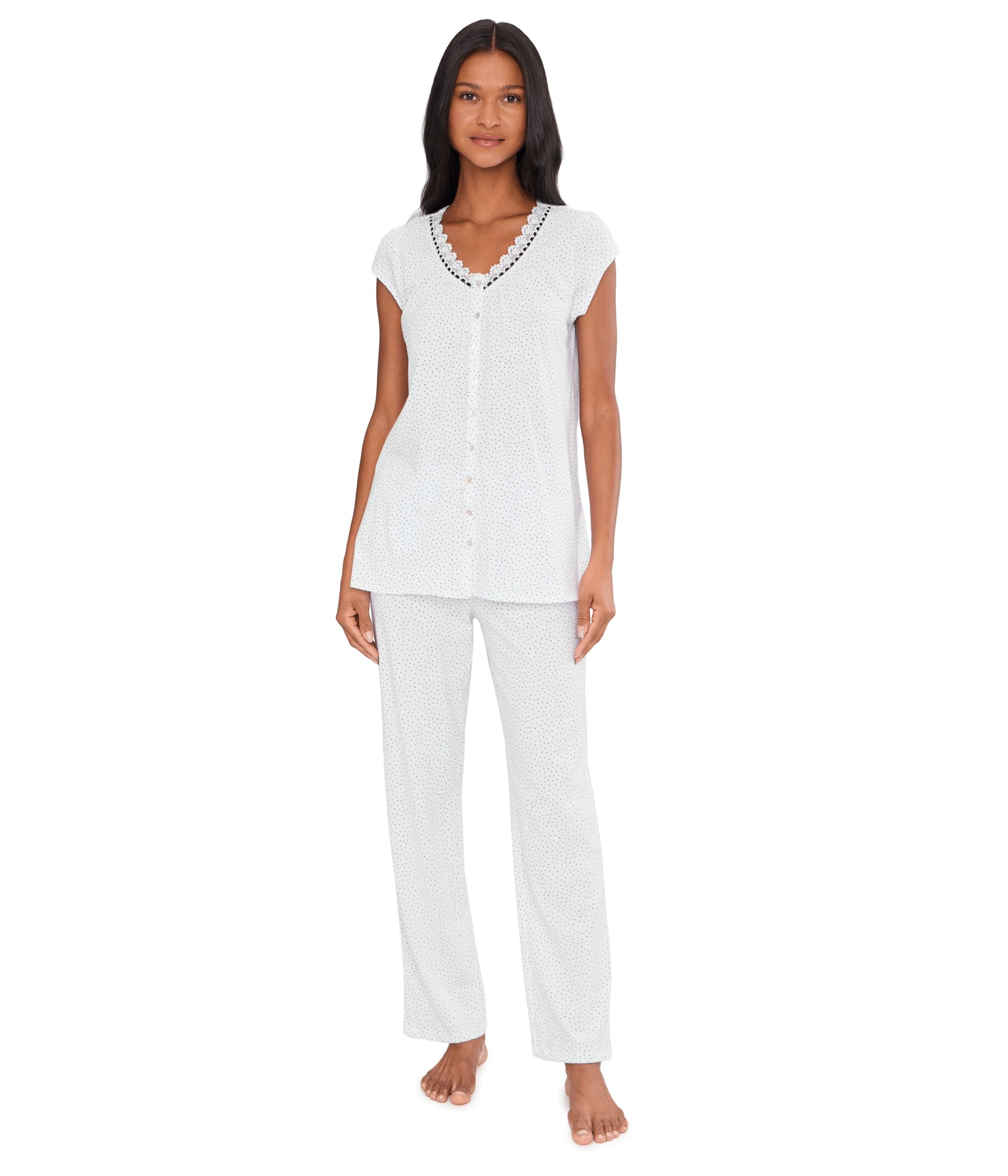 Cotton Knit Cap Sleeveless Long Pj Set