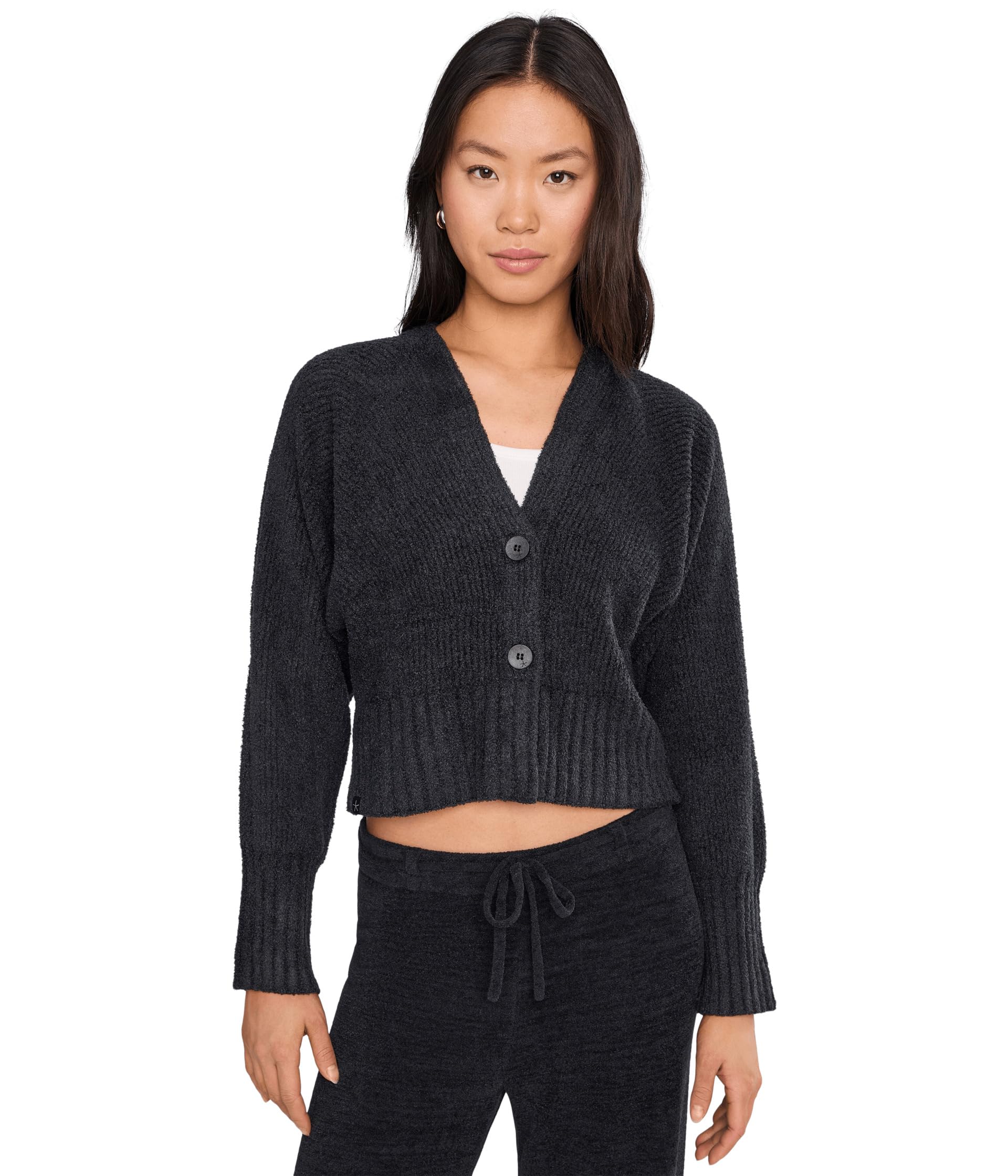 CozyChic Lite® Cotton Ribbed Button Front Cardigan