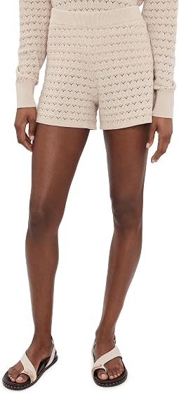 Heathered Cotton шорты с талией тюльпан