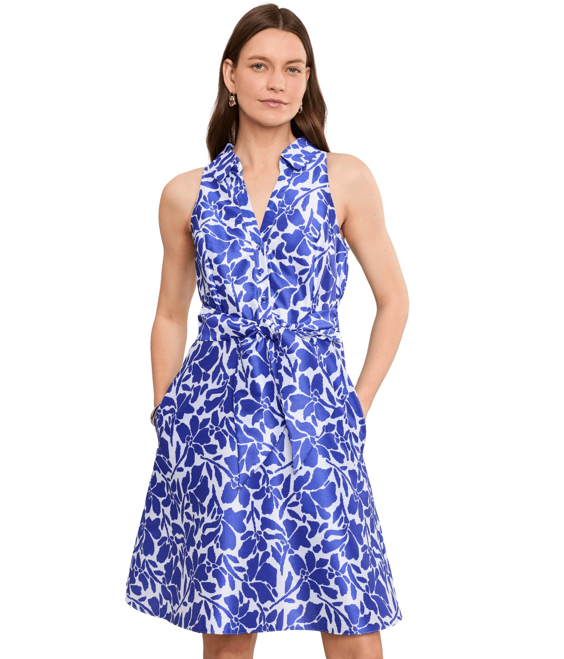 Tie Front Printed Short Dress