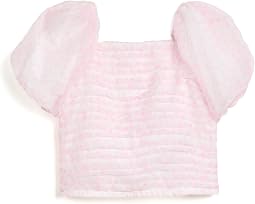 Emerson Organza Puff Sleeve Top (Big Kids)